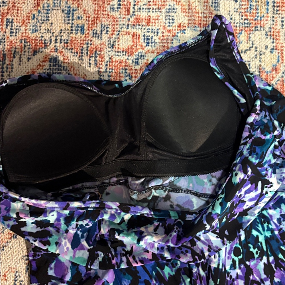 Magicsuit Chasing Butterflies Chloe Wire Free Tiered Tankini Top SZ 10 EUC - Picture 4 of 5